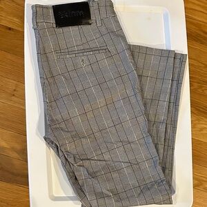 Men's Classic Gray Plaid Dress Pants